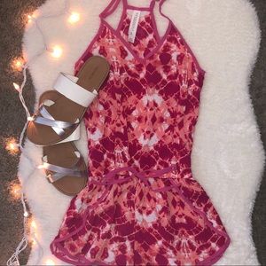 Aeropostale Pink Tie-Dye Romper